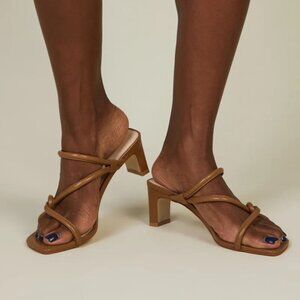 Intentionally Blank Willow Heeled Sandal, Toffee, Size US 9